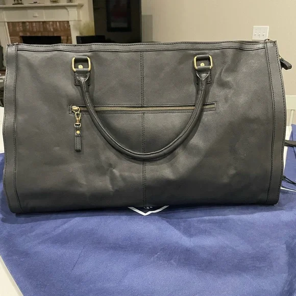 Of All Threads overnight bag with suit jacket garment bag